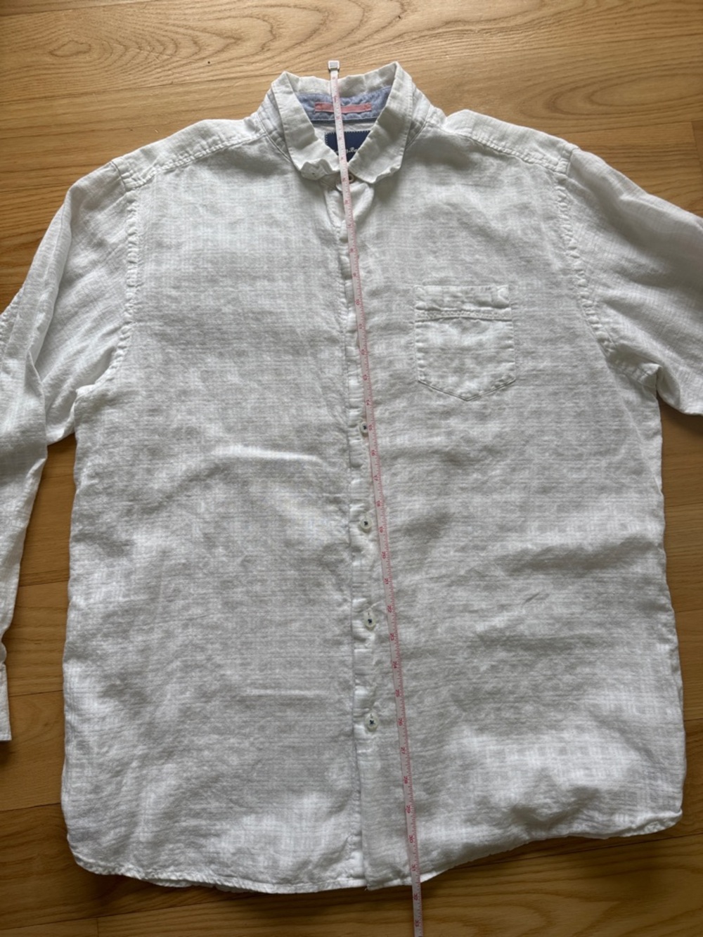 Johnny Bahama Linen Cotton Shirt Large White Coastal Resort Beach Button Up - Picture 7 of 15